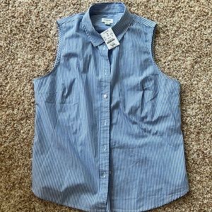 J Crew Sleeveless button up